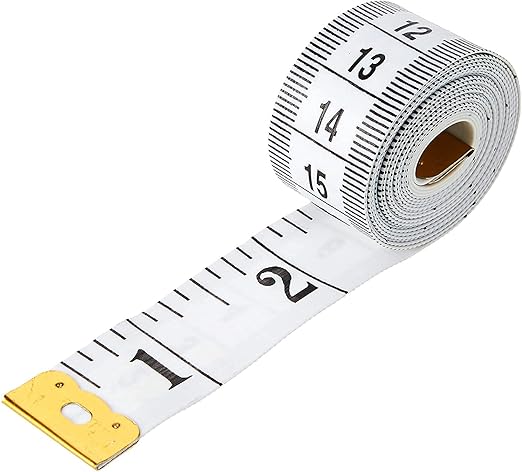 Woodland Leathers Dual Sided Durable Measuring Tape for Body and waist Measure includes free BMI weight control app and eBook, Clothes Fabric Sewing Tape Made Of Flexible Fiber Glass