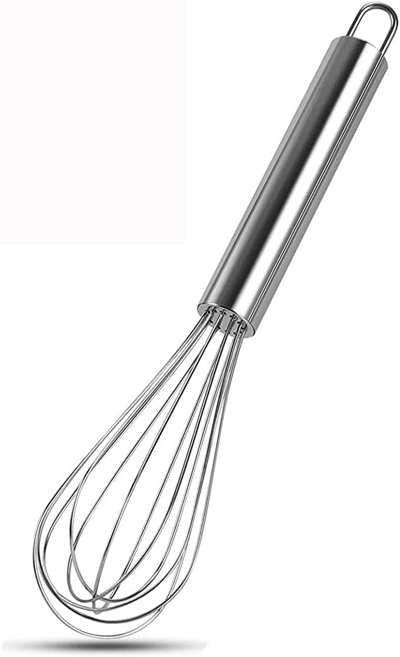 Stainless Steel Balloon Whisk Set 8 Inch - Kitchen Egg Beater for Blending, Beating, Stirring, Cooking and Baking