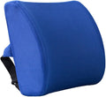 Memory Foam Lumbar Cushion Lower Back Support Pillow Posture Correcting Car Seat Home Office Chair (Blue)