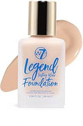 W7 Legend Foundation - Creamy Liquid Foundation for Poreless, Semi-Matte Medium Coverage - 28ml (Buff)