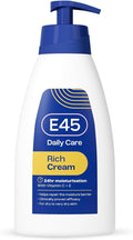 E45 Rich 24hr Moisturising Cream with Vitamin C & E – Fast Absorbing, Deep Hydration for Dry & Sensitive Skin, 400ml