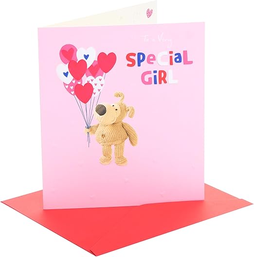 Boofle | Valentine's Day Card for Special Girl | I Love You Presents | Her, Girls, Women | Cute Design | With Envelope | 15.9 x 18.4 cm