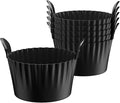 Ramekins for Air Fryer, Large Muffin Cases for Air Fryer, Air Fryer Egg Mould (Pack of 6), Black