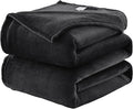 WAVVE Fleece Blanket Sofa Throw Black 4ft x 5ft - Fluffy Soft Warm Versatile Blanket for Sofa/Couch/Bed Throw/Single Size, 130x150 cm