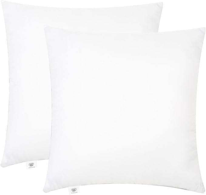Cushion Inserts 45cm x 45cm (18" x 18"), Throw Pillow Inserts Hollowfibre Filling for Sofa, Bedding Cushion Pads (Pack of 2)