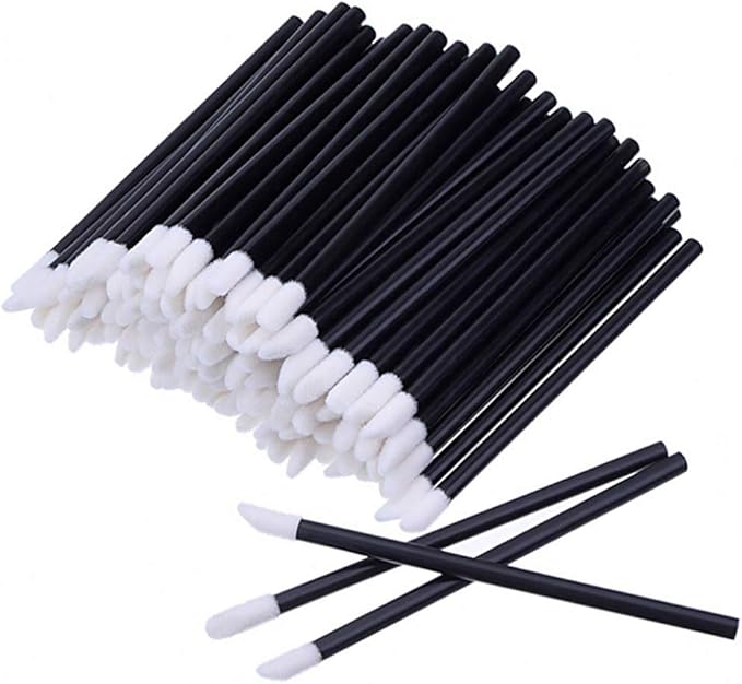 Lip Brushes, 200Pcs Black Lip Brushes Make Up Brush Lipstick Lip Gloss Wands Applicator Tool Makeup Beauty Tool Kits