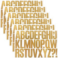 2 INCH Capital Letter Stickers, Gold Alphabet Stickers for Water Bottle, Invitation Cards, Party Banners, Note Book, 6 Sheets Gold Stamping Sticker Set