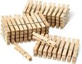 Amazon Basics Wood Clothes Pegs with Spring, Pack of 100