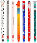 LEGAMI Set of 7 Farmyard and Nutcracker Gel Pens, Pens with Erasable Thermosensitive Ink, Range of Ink Colours, Erase Without Using Up the Paper, 0.7mm Tip