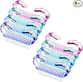Nail Brush 8 Pcs Mini Handle Nail Brush Hand Scrubbing Cleaning Brush Fingernail Brushes Plastic Clean Brush, Kids Nail Scrubbing Brushes for Cleaning Nails(Blue, Green, Pink, Purple) (Small)
