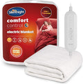 Silentnight Comfort Control Electric Blanket Double Bed - Heated Underblanket with 4 Heat Settings - Fast Heat Up - Overheat Protection and Easy Fit Straps - Machine Washable - Double - 135x120cm
