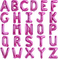 TONIFUL 16 Inch Letter Balloons 52 Pieces Rose Red Letter A-Z Balloons,Custom Phrase Mylar Foil Alphabet Letter DIY Personalized Phrase Banner for Birthday Anniversary Celebration Graduation Party