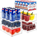 Fridge Storage Organisers - 6 Pack (3 Medium, 3 Large) Fridge Organisers, Fridge Organisers for Pantry, Freezer, Cabinet, Drawer