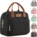 HOMESPON Insulated Lunch Bag for Women Men Ladies Work Adult Cool Tote Box Container (Black)