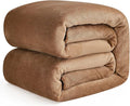 EHEYCIGA Fleece Blanket Camel Throws for Sofas Fluffy Warm Soft Blanket for Bed Settees Armchairs, Fit All Season, Single, 130x165cm