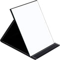 DUcare Leather Craft Makeup Mirror Free Standing Super HD Large Compact Mirror 6 * 8 inch - Black