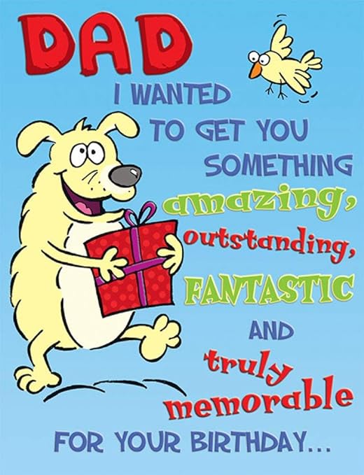 Piccadilly Greetings Humour Birthday Card Dad - 8 x 6 inches