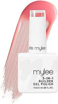Mylee 5 in 1 Builder Base Strengthening Gel 15ml, UV/LED Nail Polish Coat for Hard Strong Nails Tips & Extensions, For Nail Art Decoration, Decals & Jewels, Professional Manicure Repair (French Rose)