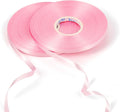 50m x 2 Rolls Shiny Baby Pink Ribbon for Balloons Curling Ribbon, PVC Balloons String Ribbons for Gift Wrapping Christmas Girls Birthday Crafts Wedding Party Decorations Pink 5mm