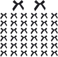 Mini Black Bows 50 Pcs Satin Ribbon Bows 4x4cm Little Bows DIY Satin Bows Black Ribbon Mini Bows Cute Small Bows for Craft Sewing Scrapbooking Christmas Party Wedding and Gift Wrapping