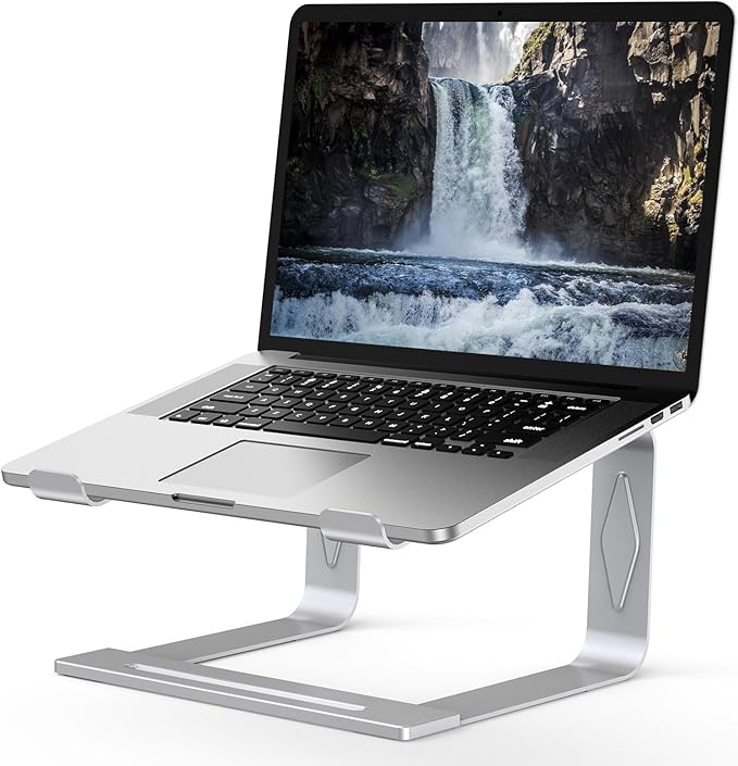 Laptop Stand for Desk, Metal Laptop Riser Holder, Removable Notebook Stand Ventilated Cooling Computer Riser Compatible with 10-15.6” Laptops