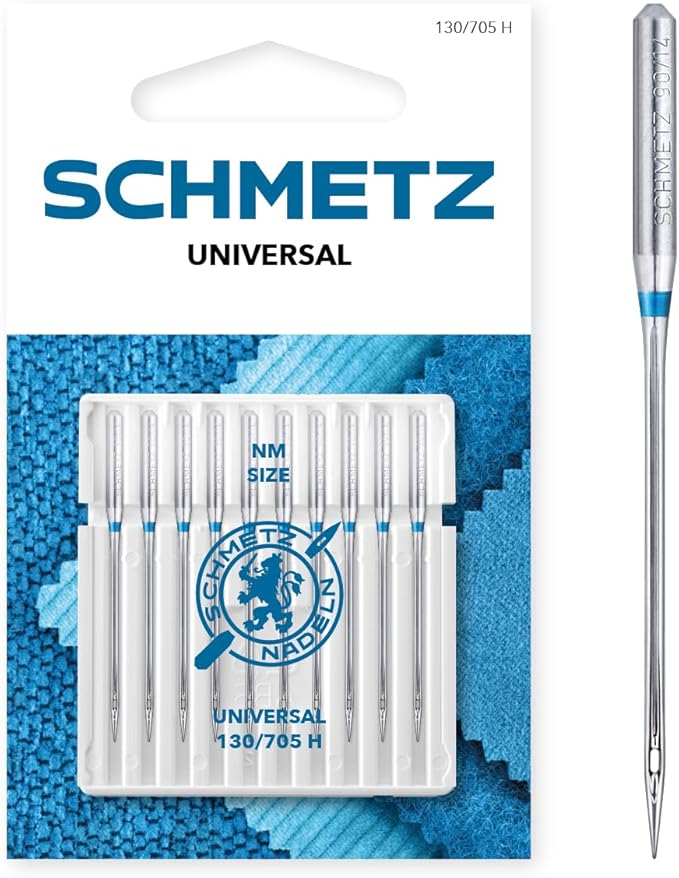 SCHMETZ | 10 Sewing Machine Needles | Universal | 130/705 H | Size 90/14