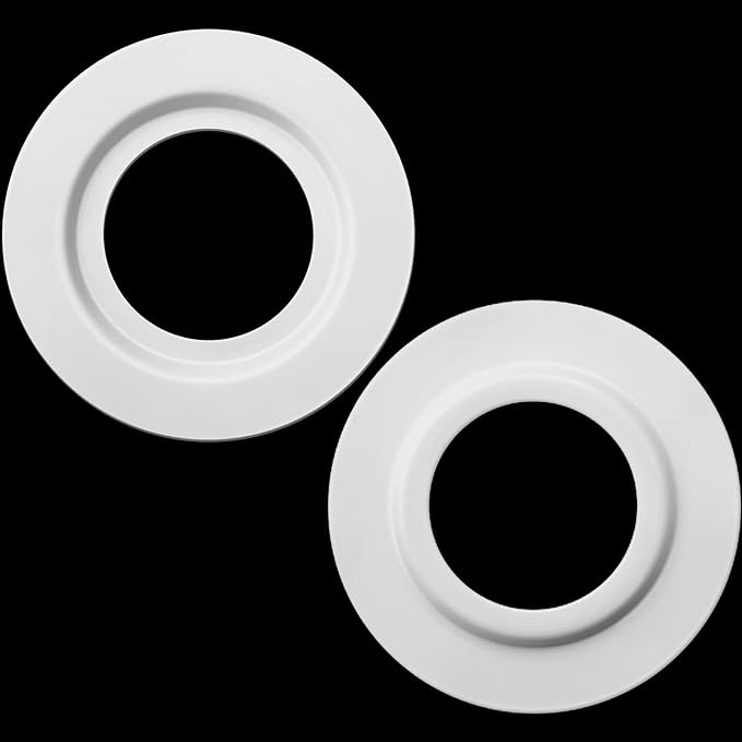 2 Pieces Metal Lamp Shade Reducer Ring for ES/E27 to BC/B22 Plate Light Fitting Lampshade Washer Adaptor Converter (White)