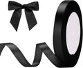 G2PLUS Black Stain Ribbons 10mm: Thick Fabric Gift Wrap Ribbons for Crafting & Decorating Halloween Parties, 22M