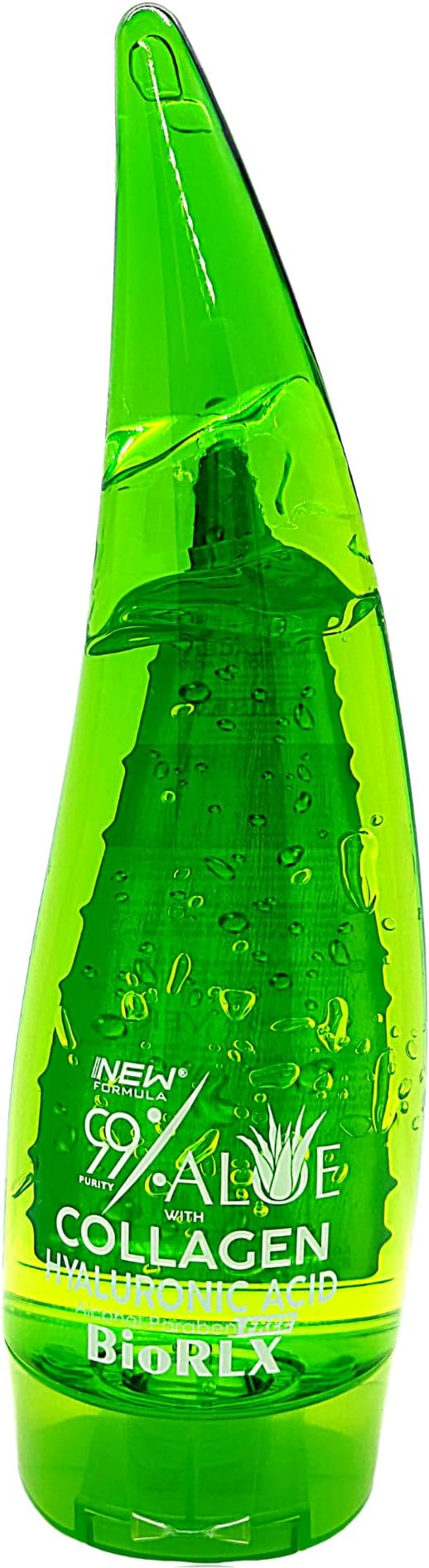 BioRLX 99% Aloe Vera Gel with Collagen and Hyaluronic Acid (Pour Bottle, 8.5 fl.oz)