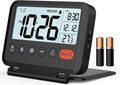 Travel Alarm Clock: 2-Level Backlight, 2 Volumes, 12/24H, Calendar, Temperature, Weekend Mode, Snooze, Folding Cover, Battery Operated Small Digital Clock (AAA Batteries Included)