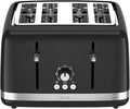 Tefal Black Collection 4-Slot Toaster, 7 Browning Levels, Defrost-Stop-Reheat Functions, Removable Crumb Tray, High-lift, Self-Centring Racks, 1430W, TF3058G0, Matte Black