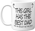 Stuff4 This Girl Has The Best Dad Mug - Daughter Birthday Present from Dad, Daughters Gifts 11oz Ceramic Dishwasher Safe Coffee Mugs - Birthday, Christmas Day, Secret Santa Cup Made in UK