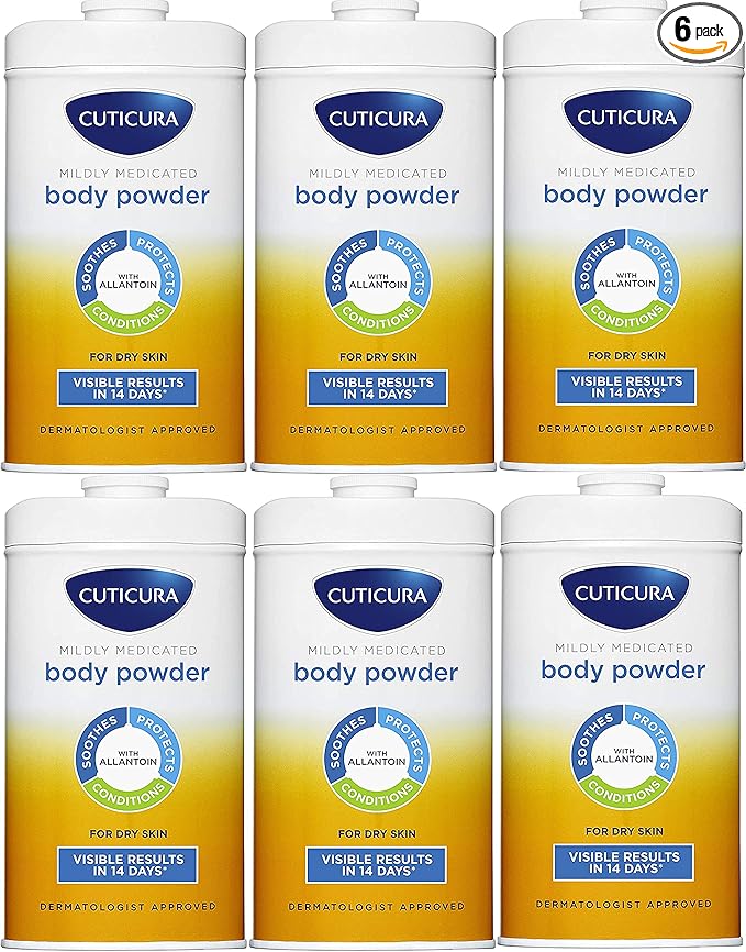 6 x Cuticura Mildly Medicated Talcum Powder 150g