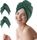 Microfibre Hair Towel Wrap: 2Pack Head Drying Towel Super Absorbent Soft Anti Frizz Turban Towelling For Women Girls Long Wet Plopping Curly Hair