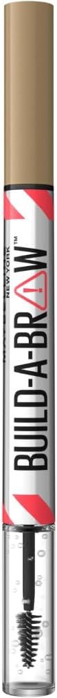 Maybelline New York, Build A Brow: 2 in 1 Brow Pen + Sealing Gel, Real-looking, Fuller Brows, Waterproof, Sweat- & Smudge-resistant, 24H Wear, Vegan Formula, Shade 250: Blonde