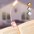Gritin 16 LED Book Light, Reading Light 3 Eye-Protecting Modes Book Lamp (White/Amber/Mixed) - Stepless Dimming, Rechargeable, 4-Level Power Indicator, Flexible Clip on Book Light - Pink