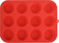 Zuvo Silicon Muffin Tray 12 Cups - Non Stick Baking Trays for Cupcakes & Brownies - (23x31cm) Red Baking Moulds for Muffin