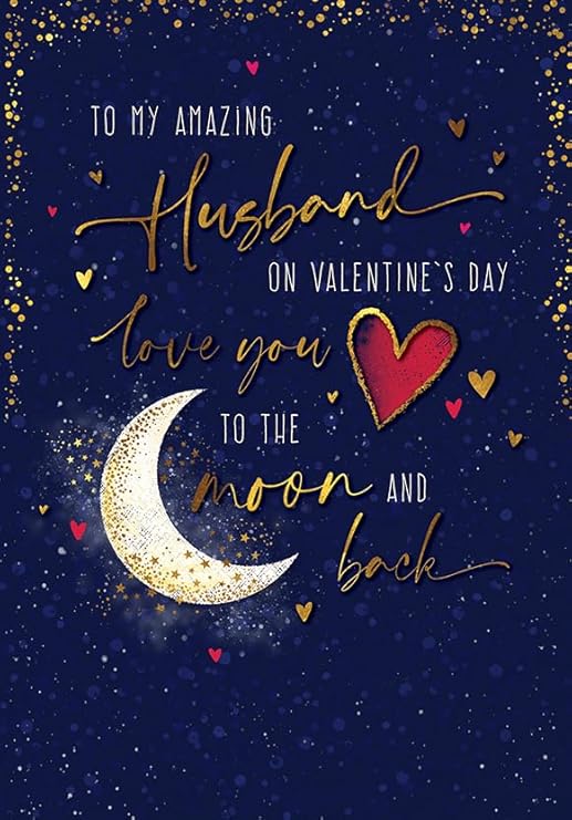 Piccadilly Greetings Valentine's Day Card, To My Amazing Husband - 9 x 6 inches