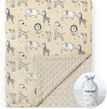 CREVENT Cozy Soft and Warm Mink Baby Blanket, Gift Packing with Ribbon for Newborn Infant Toddler's Crib Cot Stroller, for All Season Use (75X100cm Zoo)