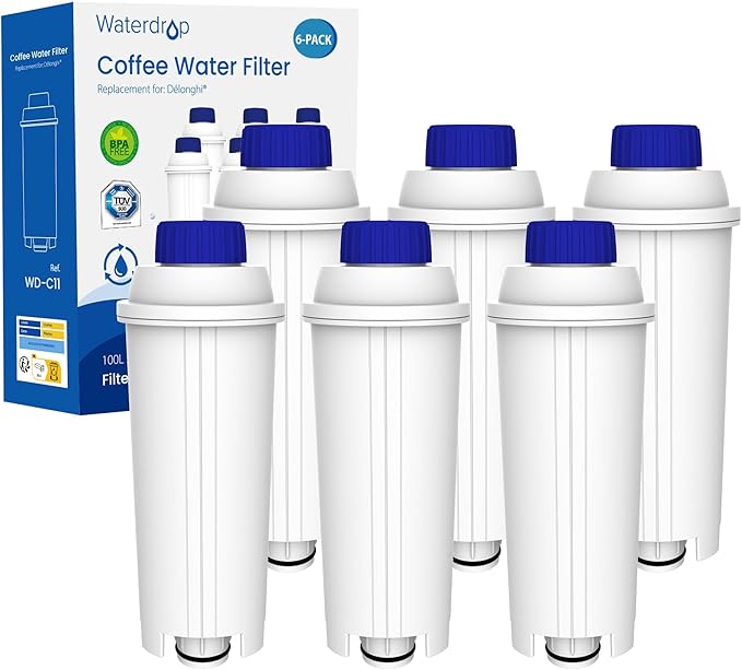 Waterdrop Coffee Filter, Replacement for De'Longhi® Water Filter DLSC002, ECAM, Eletta, Dinamica, Magnifica, ETAM Autentica and Different Model of Esam, TÜV SÜD Certified (6)