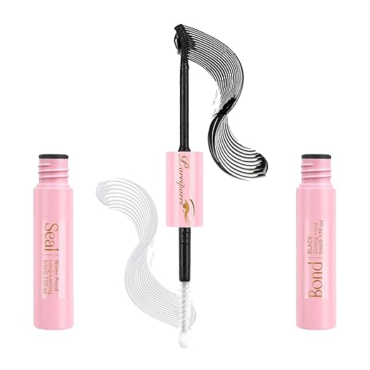Parriparri Eyelash Glue 2 In 1 Lash Bond And Seal for DIY Eyelashes Extension Individual Lash Bond And Seal Strong Hold Waterproof Black Cluster Eyelashes Glue