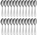 Spoons Set, 24-Piece Stainless Steel Dessert Spoons Dining Spoons, Mirror Polishing Cutlery Spoons Set, Dishwasher Safe (6.7 inches, 17cm)