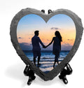 Personalised UV Printed Heart Shaped Photo Gift 10cm on a Heart Slate with Optional Stand