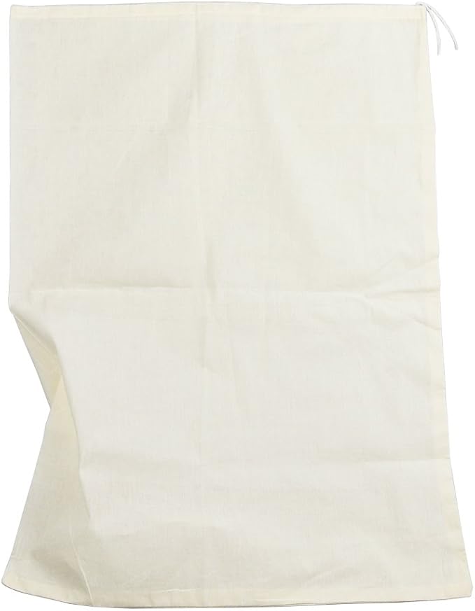 Reusable Cotton Muslin Straining Bag Fine Mesh Food Strainer Filter Bags for Nut Milk, Juice, Cheesecloth, Yogurt, Home Brewing, Hop Bags (35cm x 25cm)