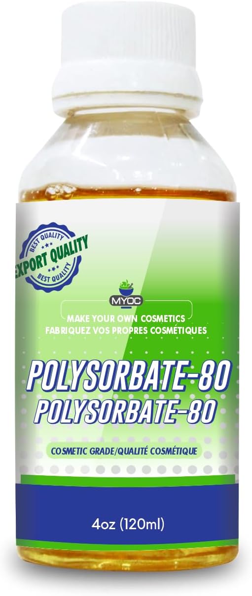 Polysorbate 80 liquid (TWEEN 80) (120ml)- |no adulterants, cosmetic grade cGMP quality| used as emulsifiers, excipient, surfactants, lotioncrafter