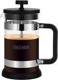 4 Cup Cafetiere Coffee Press, French Press Maker for Filter Coffee, Loose Tea and Milk Froth, 4 Level Stainless Steel Filter, Heat Resistant Borosilicate Glass, 0.6 L / 21 oz