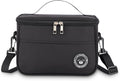 6.4L Insulated Lunch Bag for Adults, Foldable Cooler Bag with Oxford Fabric & Aluminum Foil Lining, Office Gym Commute Lunch Tote (Black)