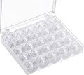 Sewing Machine Bobbins,Plastic Bobbins for Sewing Machine Universal Clear Bobbins with Bobbin Case Sewing Machine Accessories (25 PCS, Transparent)