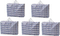5 PACK Strong Extra large Jumbo Storage Laundry zipped bag Reusable (100 X 60 X 28)