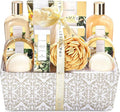 Spa Luxetique Spa Gift Set,12pcs Vanilla Shower Set, Pamper Gifts for Women, Bath Gift Set with Body Lotion, Bath Bomb, Bubble Bath, Bath Sets for Women Gifts Birthday Gifts, Valentines Gifts